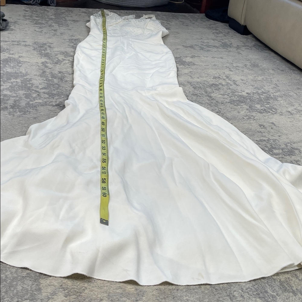 NWT Roland Mouret Mirah Gown Geometric Lace Stretch Double Crepe Wedding US 4 - Picture 11 of 16